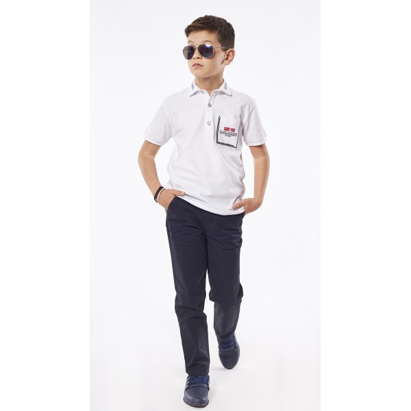 Hashtag Polo Μπλούζα για Αγόρι t-shirt 238717 Νο 6-16 Λευκό