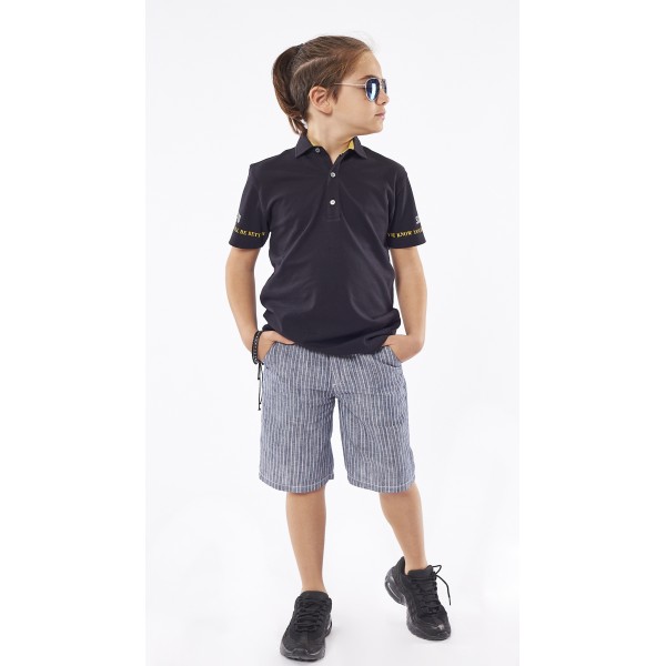 Hashtag Polo Μπλούζα για Αγόρι t-shirt 238718 No 6-16 μαύρο