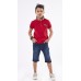 Hashtag Σετ Βερμούδα με μπλούζα Polo για Αγόρι 238826  Nο 1-6 κόκκινο