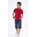 Hashtag Σετ Βερμούδα με μπλούζα Polo για Αγόρι 238826  Nο 1-6 κόκκινο