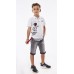 Hashtag Σετ Βερμούδα με μπλούζα Polo για Αγόρι 238828 Nο 1-6 Λευκό