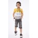 Hashtag Σετ Βερμούδα με μπλούζα Polo για Αγόρι 238827 Nο 1-6 κίτρινο