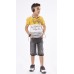 Hashtag Σετ Βερμούδα με μπλούζα Polo για Αγόρι 238827 Nο 1-6 κίτρινο