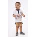 Hashtag Σετ Βερμούδα με μπλούζα Polo για Αγόρι t-shirt 238616 Nο 6-24 Μηνών μπεζ