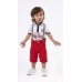 Hashtag Σετ Βερμούδα με μπλούζα Polo για Αγόρι 238616 Nο 6-24 Μηνών Κόκκινο
