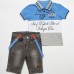 Hashtag Σετ Βερμούδα με μπλούζα Polo για Αγόρι 238827 Nο 1-6 μπλε