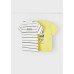 Mayoral Σετ 2 μπλούζες κοντομάνικες από βιώσιμο βαμβάκι για αγόρι 03008-031 No 2-9 λευκό-ανανάς