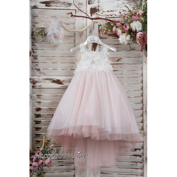 Piccolo Bambino Βαπτιστικό Φόρεμα Για Κορίτσι 31-701 Ροζ
