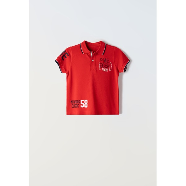 Hashtag Polo Κοντομάνικη Μπλούζα Για Αγόρι 242758 Νο 6-16 Ετών Κόκκινο