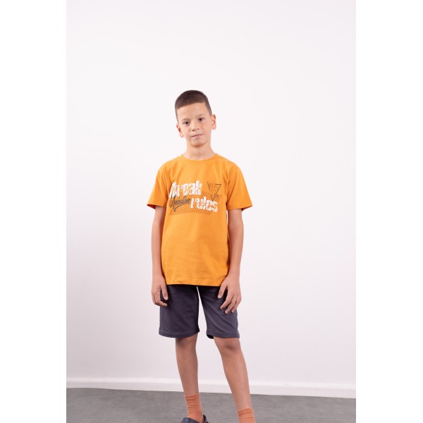Hashtag Σετ Βερμούδα Για Αγόρι 242745 Νο 6-16 Ετών Πορτοκαλί