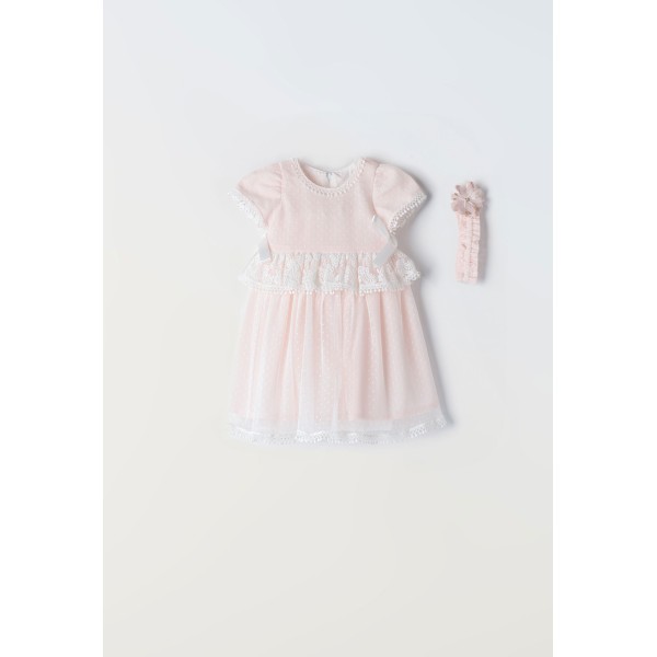 Εβίτα Φόρεμα Για Κορίτσι 242528 Νο 6-24 Μηνών Ροζ