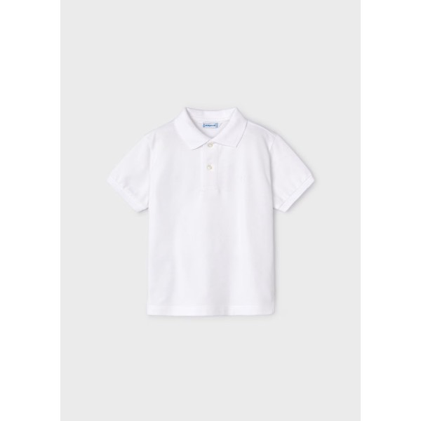 Mayoral Βαμβακερή Κοντομάνικη Πόλο Μπλούζα Για Αγόρι 00150-036 Νο 2-9 Ετών Λευκό