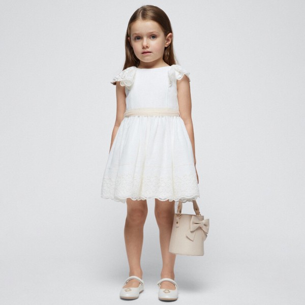 Mayoral Φόρεμα για Kορίτσι 03914-093 No 2-9 ετών Λευκό
