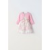 Εβίτα Φόρεμα με Μπολερό Για Κορίτσι 242207 Νο 1-6 Ετών Φλοράλ Ροζ