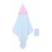 Ebita Hashtag Mini Βρεφική Κάπα-Μπουρνούζι με Γαντάκι-Σφουγγαράκι Για Κορίτσι MI-015 Λευκό