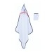 Ebita Hashtag Mini Βρεφική Κάπα-Μπουρνούζι με Γαντάκι-Σφουγγαράκι Για Αγόρι MI-013 Λευκό