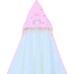 Ebita Hashtag Mini Βρεφική Κάπα-Μπουρνούζι με Γαντάκι-Σφουγγαράκι Για Κορίτσι MI-015 Λευκό