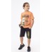 Hashtag Σετ Βερμούδα με T-Shirt για αγόρι 238724 Νο 6-16 Πορτοκαλί