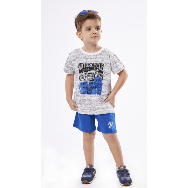 Hashtag Σετ Βερμούδα με T-Shirt για αγόρι 238819 Νο 1-6 Μπλε