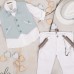 Piccolo Bambino Βαπτιστικό κοστούμι για αγόρι με γιλέκο 632-18 λευκό