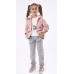 Εβίτα Παιδικό Σετ 3τμχ με ζακέτα για Κορίτσι 239228 Νο 1-6 Ροζ