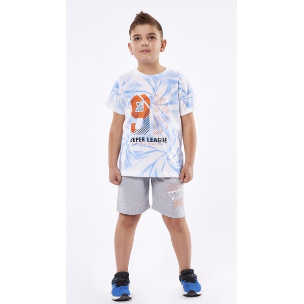 Hashtag  Σετ Βερμούδα T-Shirt για αγόρι 238815 Νο 1-6 Σιέλ  