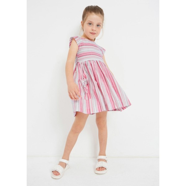 Mayoral Φόρεμα σταμπωτό λινό κορίτσι 03922-031 No 2-9 Ροζ 
