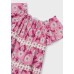 Mayoral Φόρεμα συνδυασμένο σταμπωτό κορίτσι 03923-022 No 2-9 Ροζ