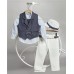 2611-1 Καμπαρντίνα παντελόνι, βαμβακερό πουκάμισο και καμπαρντίνα γιλέκο