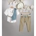 New Life μπεζ καμπαρντίνα παντελόνι, εκρού βαμβακερό πουκάμισο με ενσωματωμένο ραφ καμπαρντίνα γιλέκο 2809-2
