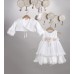 New Life ασπρο φόρεμα από τούλι στολισμένο με τούλινα λουλούδια 2820-1