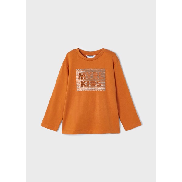 Mayoral Βαμβακερή Μπλούζα Για Αγόρι 00173-055 Νο 2-9 Ετών Πορτοκαλί